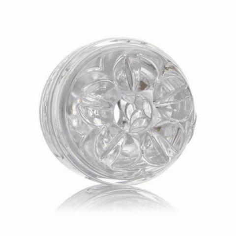Transparentny masturbator męski z wyjmowanym wkładem i rowkami Fleshlight