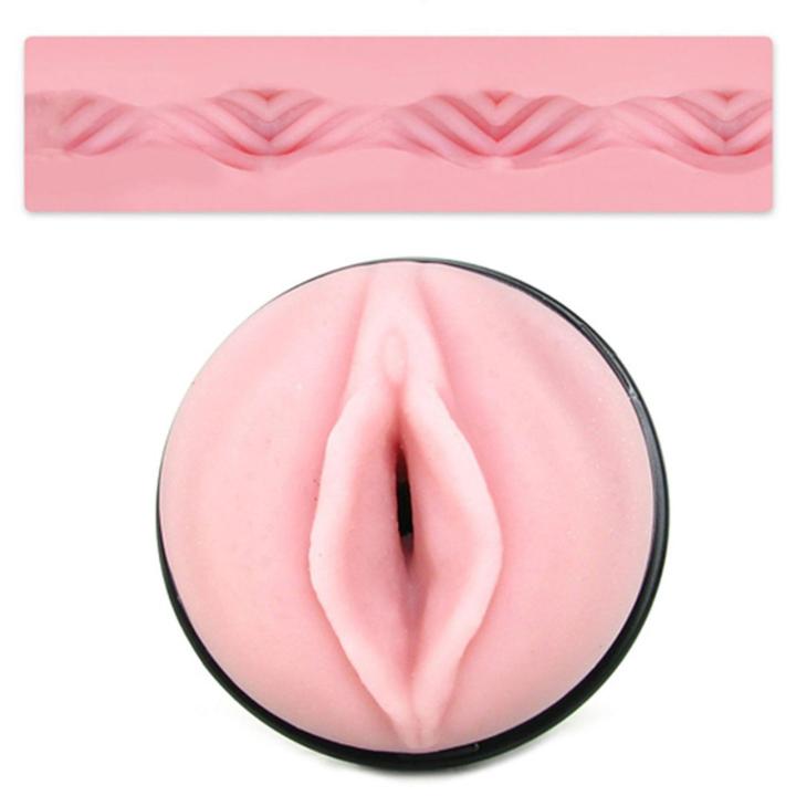 Różowy masturbator z spiralną strukturą i efektem ssania 20 cm