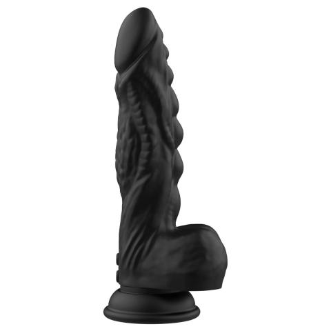 Wibrujące dildo potworne 23 cm z ruchem posuwistym, przyssawką i boost