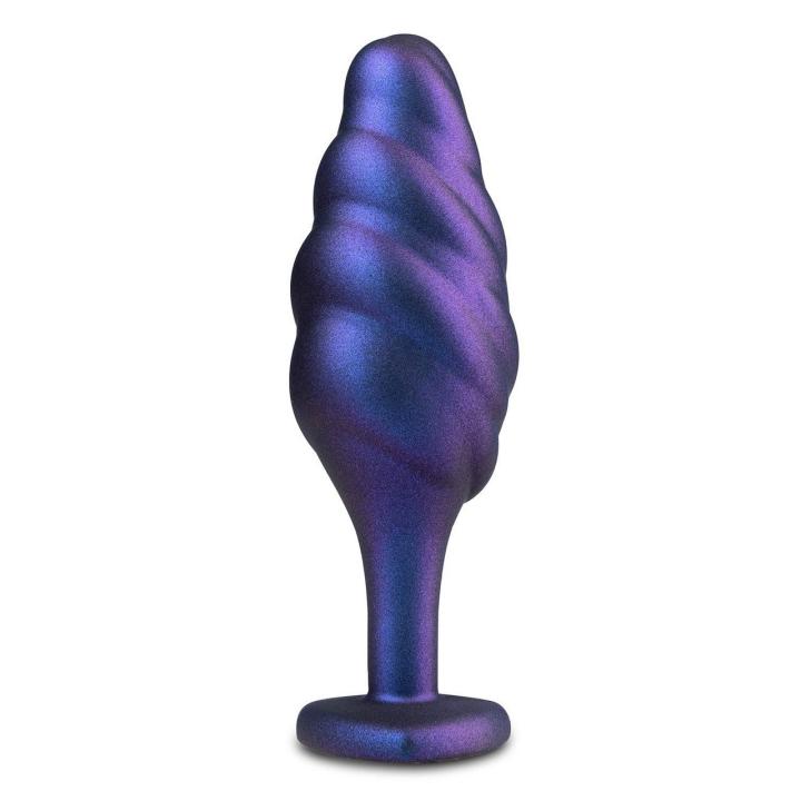 Silikonowy plug analny z fakturą i ozdobą 11,4 cm