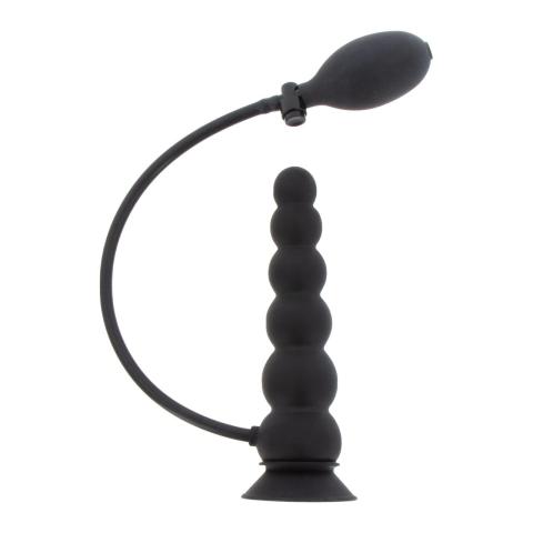 Nadmuchiwany plug analny z przyssawką i pompką silikonowy