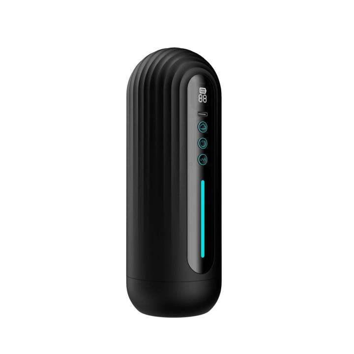 Masturbator z ssaniem i wibracjami 21 cm, LED, sterowanie głosowe