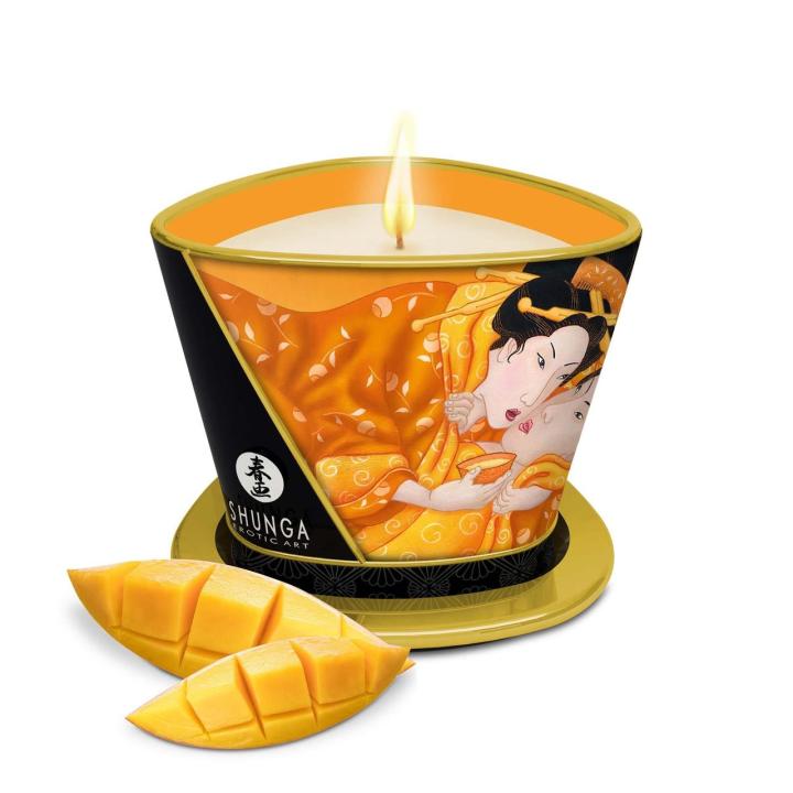 Świeca do masażu mango – ciepły olejek do ciała z naturalnych olejów