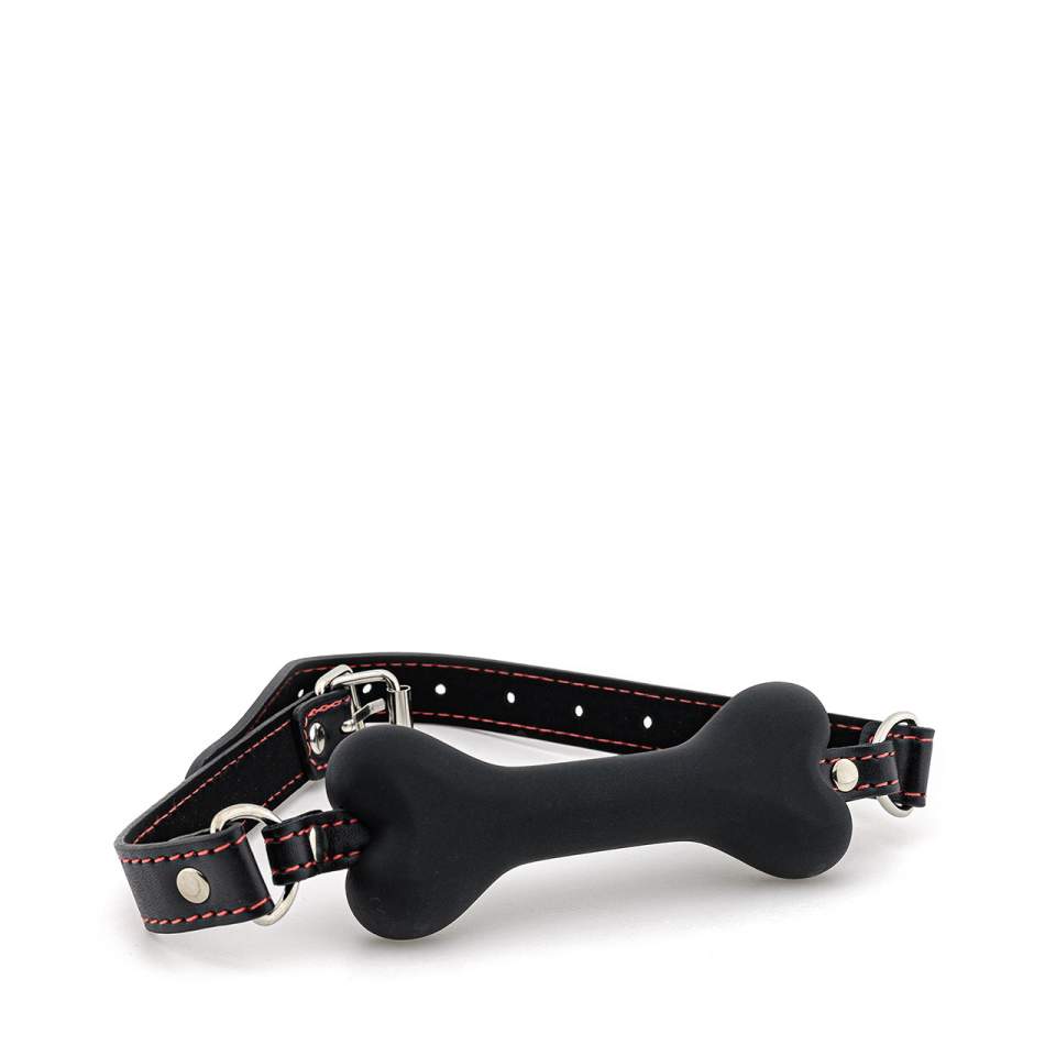 Czarny silikonowy knebel w kształcie kostki – 2 cm