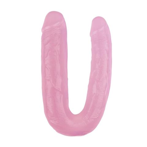Podwójne dildo różowe 22,5 cm – realistyczne i elastyczne