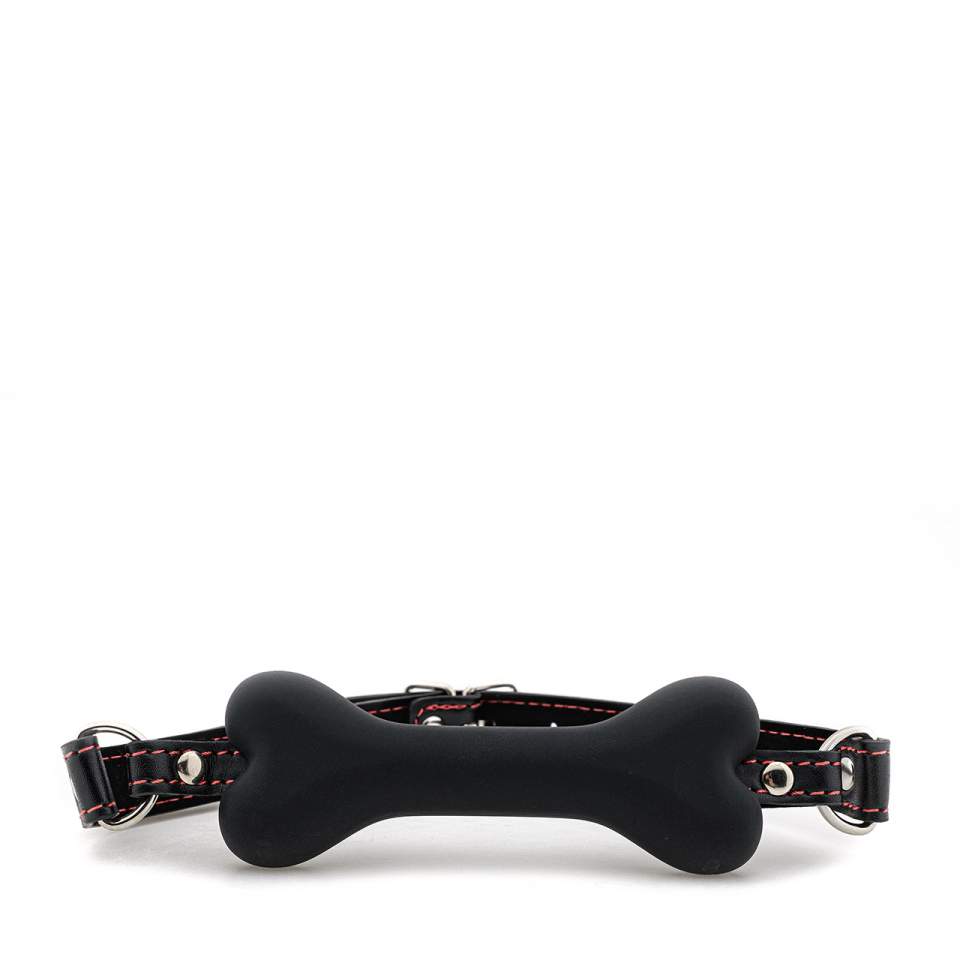 Czarny silikonowy knebel w kształcie kostki – 2 cm