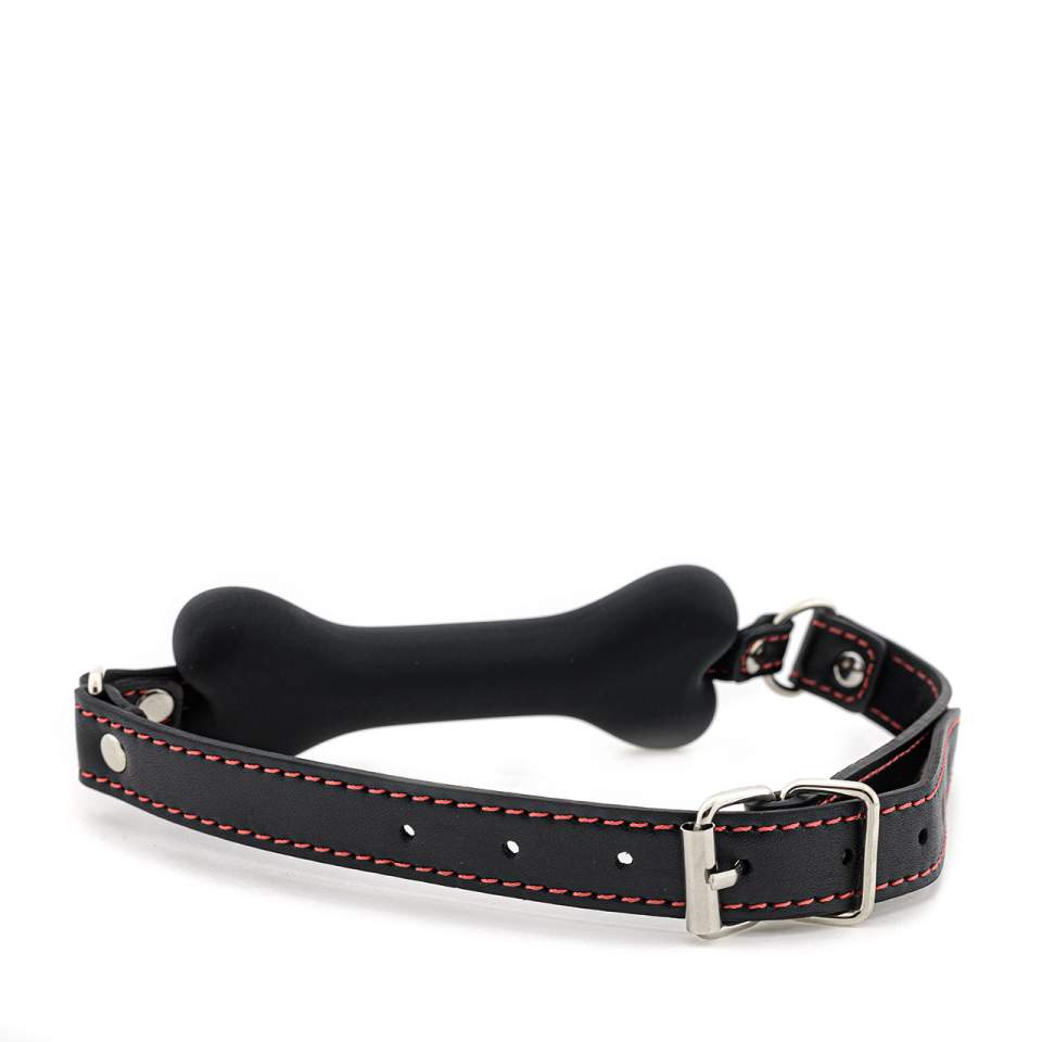 Czarny silikonowy knebel w kształcie kostki – 2 cm