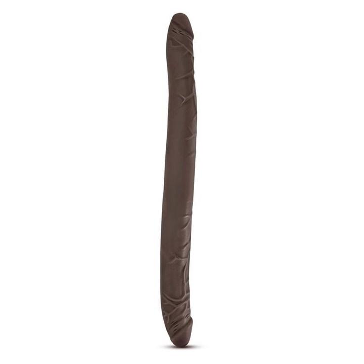 Podwójne dildo czekoladowe 40,6 cm – realistyczne do par i DP