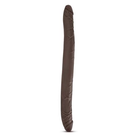 Podwójne dildo czekoladowe 40,6 cm – realistyczne do par i DP