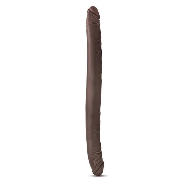 Podwójne dildo czekoladowe 40,6 cm – realistyczne do par i DP
