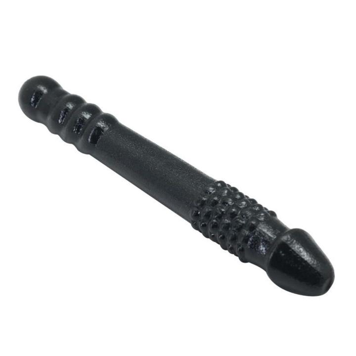 Podwójne dildo czarne 25,4 cm TPE bez ftalanów