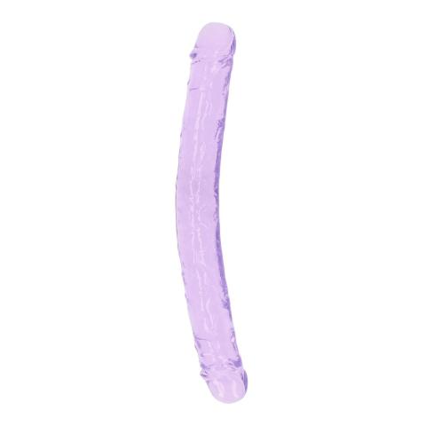 Przezroczyste podwójne dildo 34 cm z TPE bez ftalanów wodoodporne