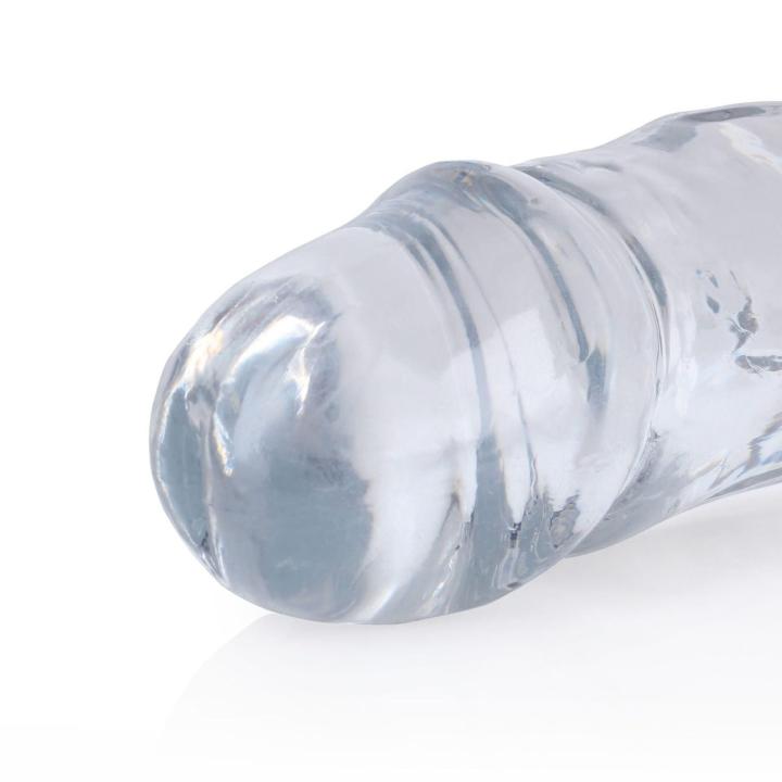 Przezroczyste podwójne dildo 45 cm z przyssawką – TPE bez ftalanów