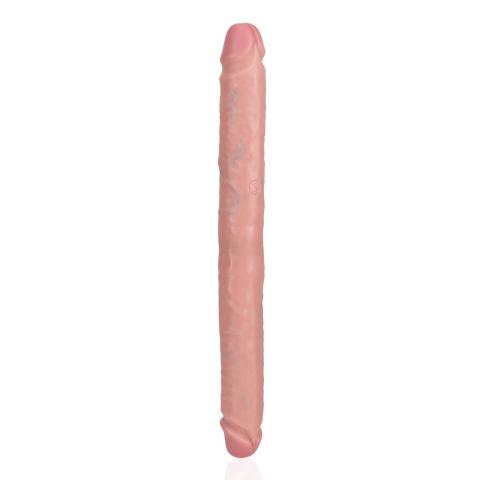 Podwójne dildo realistyczne 35,0 cm – smukłe, z żyłkowaniem