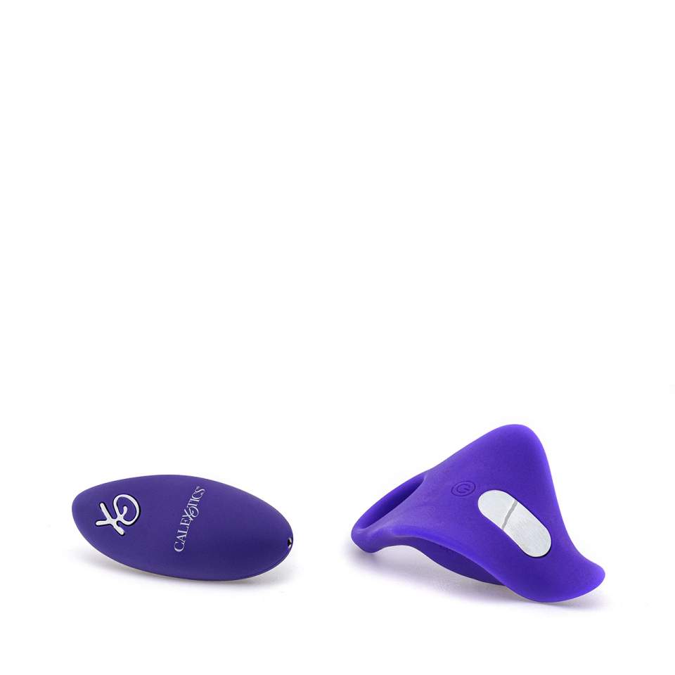 Fioletowy silikonowy pierścień erekcyjny ze zdalnym sterowaniem