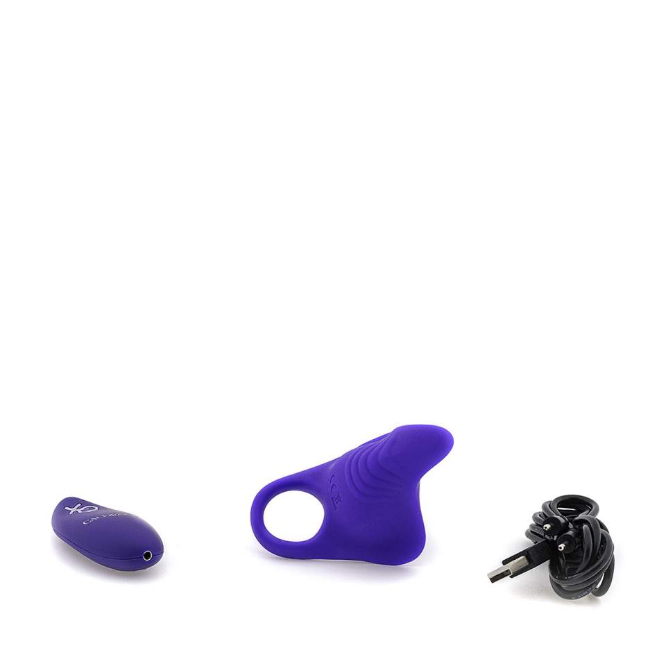 Fioletowy silikonowy pierścień erekcyjny ze zdalnym sterowaniem