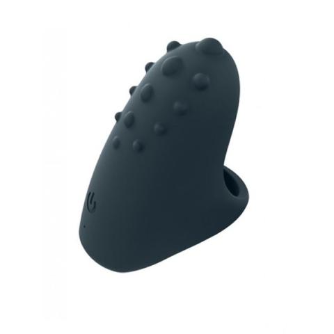 Wibrator na palec z wypustkami 5 cm, ładowany, 3 prędkości – czarny
