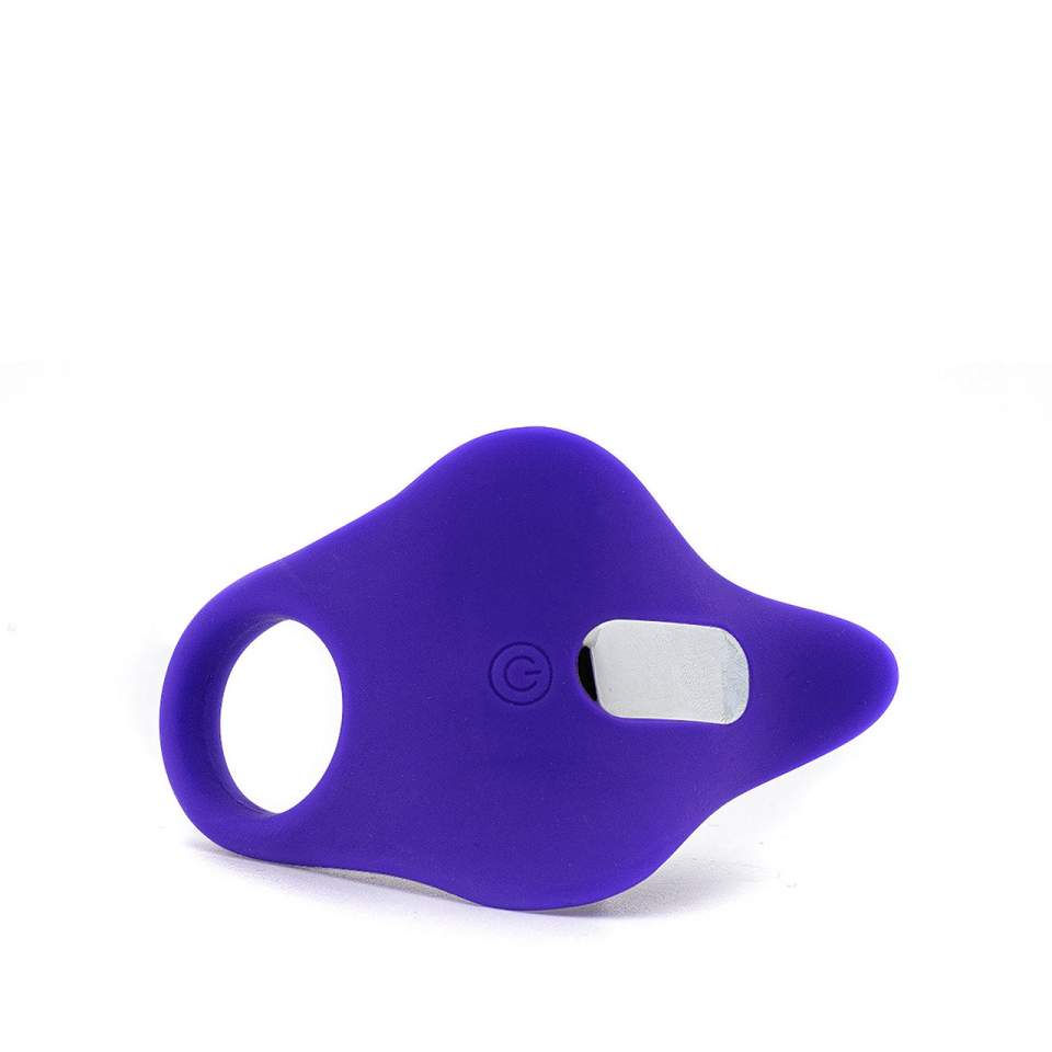 Fioletowy silikonowy pierścień erekcyjny ze zdalnym sterowaniem