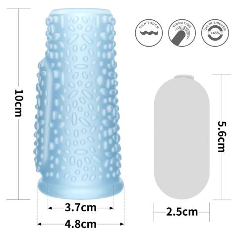 Wibrujący pierścień erekcyjny z powiększeniem 9,9 cm – TPE, wodoodporny