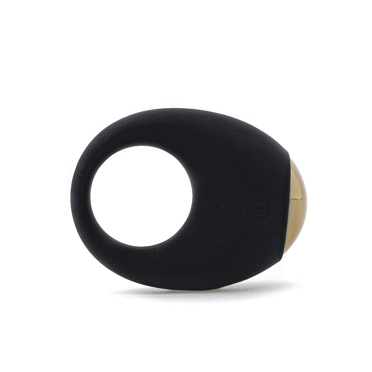 Czarny silikonowy pierścień erekcyjny  – 3,5 cm, 7 funkcji pracy