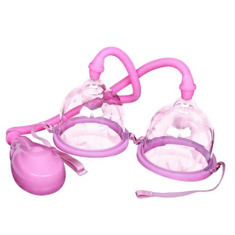 Elektryczna pompka do biustu z podwójnymi miseczkami i paskami