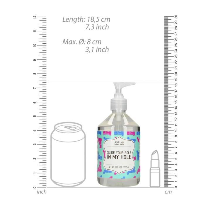Analny lubrykant na bazie wody 500 ml z lekkim znieczuleniem