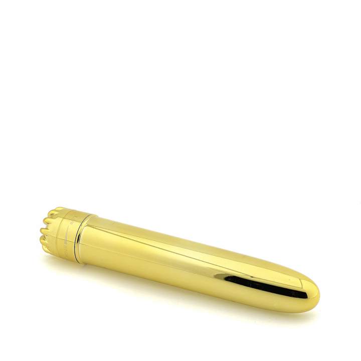 Złoty elegancki wibrator klasyczny z tworzywa ABS
