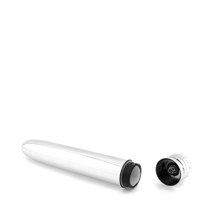 Srebrny elegancki wibrator klasyczny z tworzywa ABS