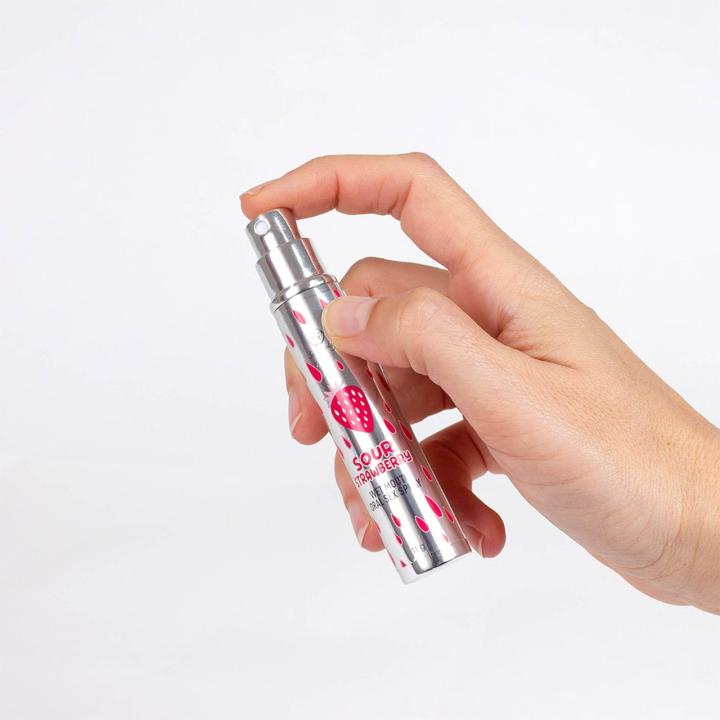 Spray do ust do seksu oralnego kwaśna truskawka 11 g jadalny wodny