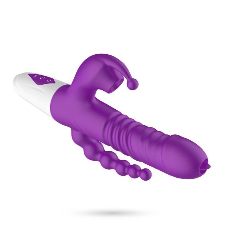 Wielofunkcyjny wibrator 3w1 z posuwem i ssaniem – do punktu G, 23 cm