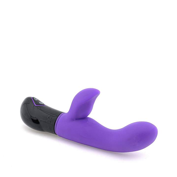 Fioletowy silikonowy wibrator króliczek z potężnymi wibracjami na baterie