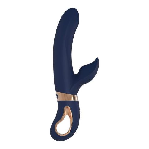 Wibrator duo do punktu g z podgrzewaniem i stymulatorem łechtaczki 23 cm