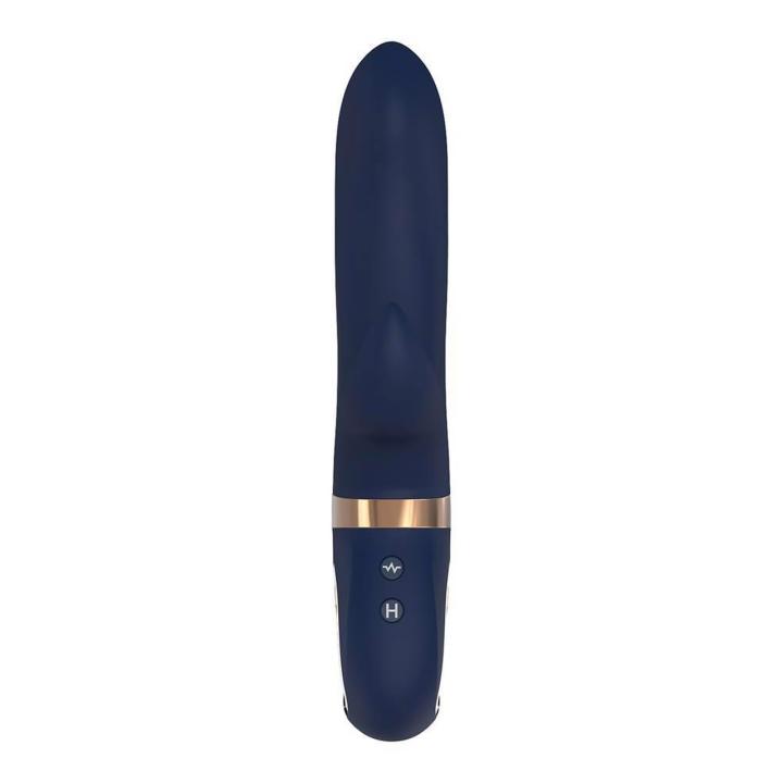 Wibrator duo do punktu g z podgrzewaniem i stymulatorem łechtaczki 23 cm