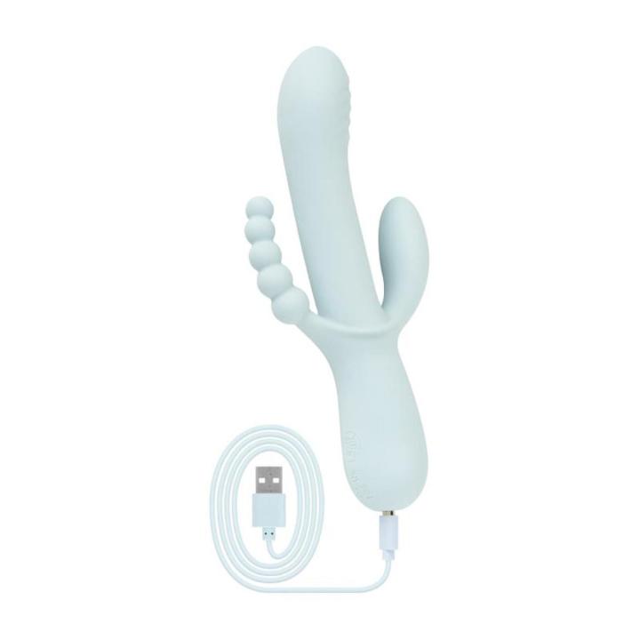 Wibrator 3w1 do punktu G i łechtaczki oraz analny z ruchem, IPX7 USB-C