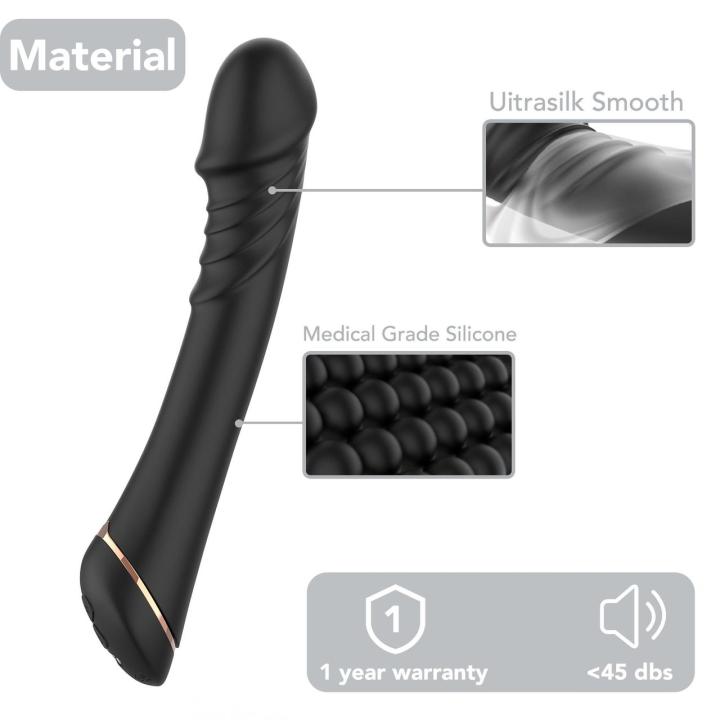 Wibrator do punktu G czarny, 9 trybów wibracji, wodoodporny, USB