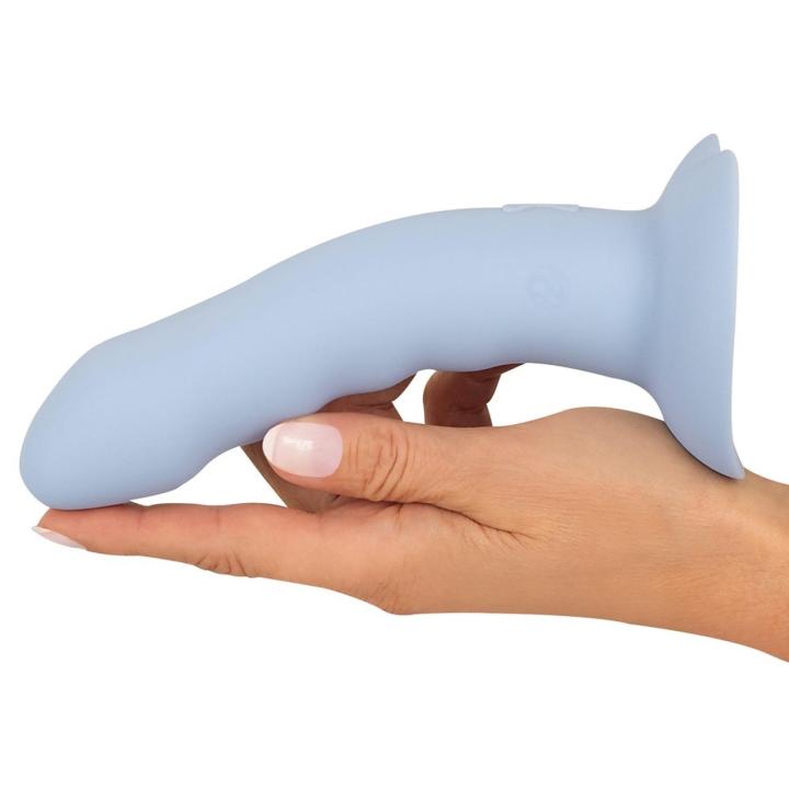 Niebieskie dildo do punkt G z przyssawką serce niebieski, 10 trybów, wodoodporny usb