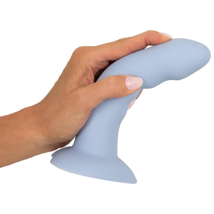 Niebieskie dildo do punkt G z przyssawką serce niebieski, 10 trybów, wodoodporny usb