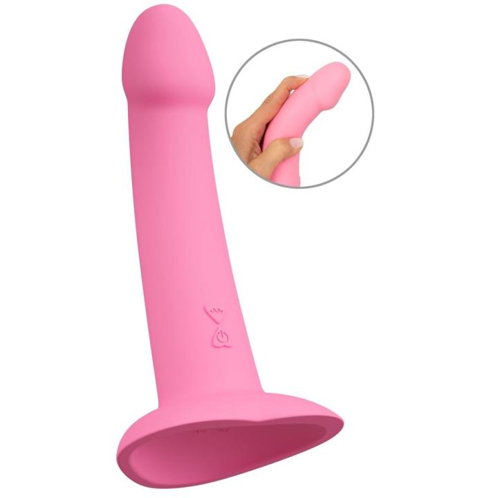 Różowy wibrator punkt G z przyssawką serce 19 cm, 10 trybów, usb