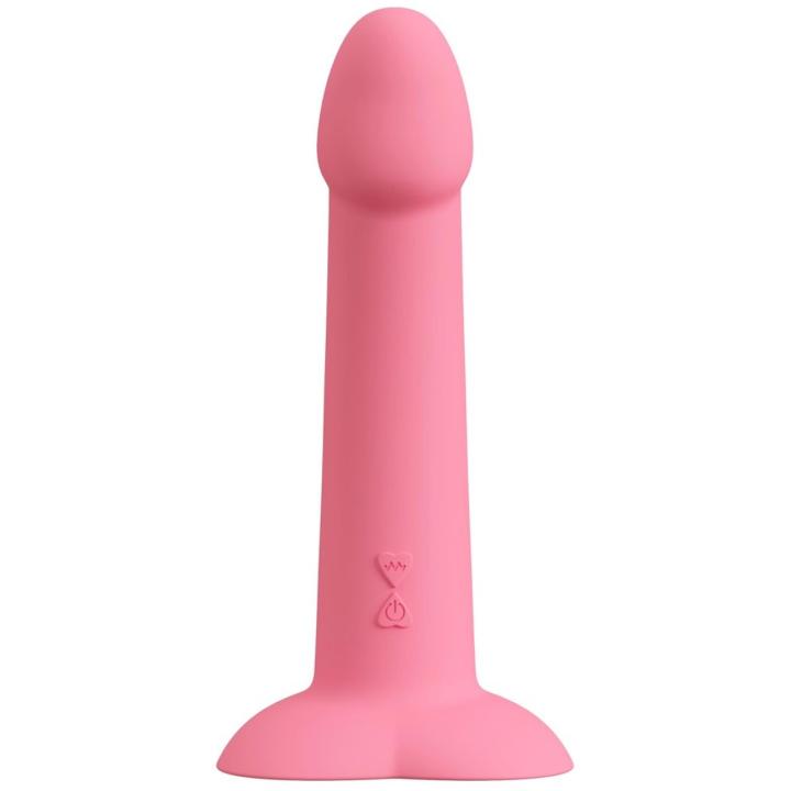 Różowy wibrator punkt G z przyssawką serce 19 cm, 10 trybów, usb