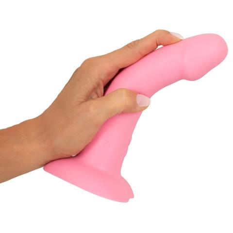 Różowy wibrator punkt G z przyssawką serce 19 cm, 10 trybów, usb