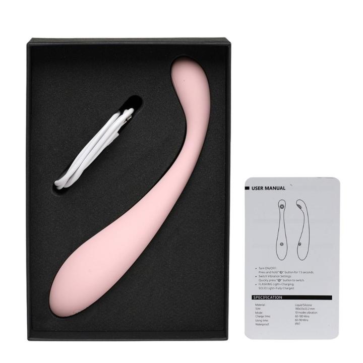 Różowy masażer punktu G 10 trybów wibracji, wodoodporny IPX7, usb