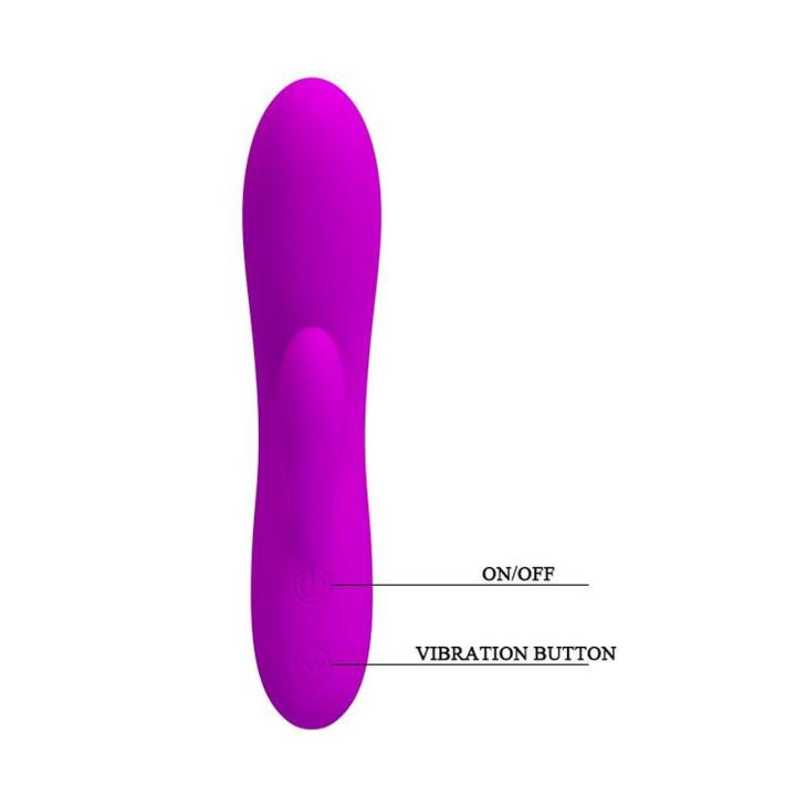 Wibrator do punktu g ze stymulatorem łechtaczki 30 trybów usb fioletowy