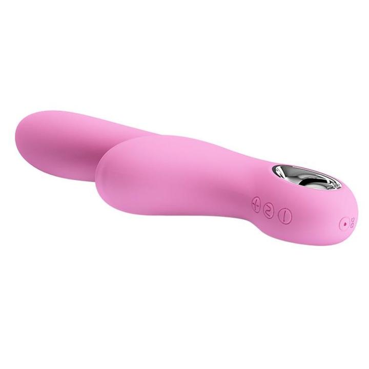 Różowy wibrator króliczek USB do punktu G i łechtaczki – silikon medyczny, 7 trybów