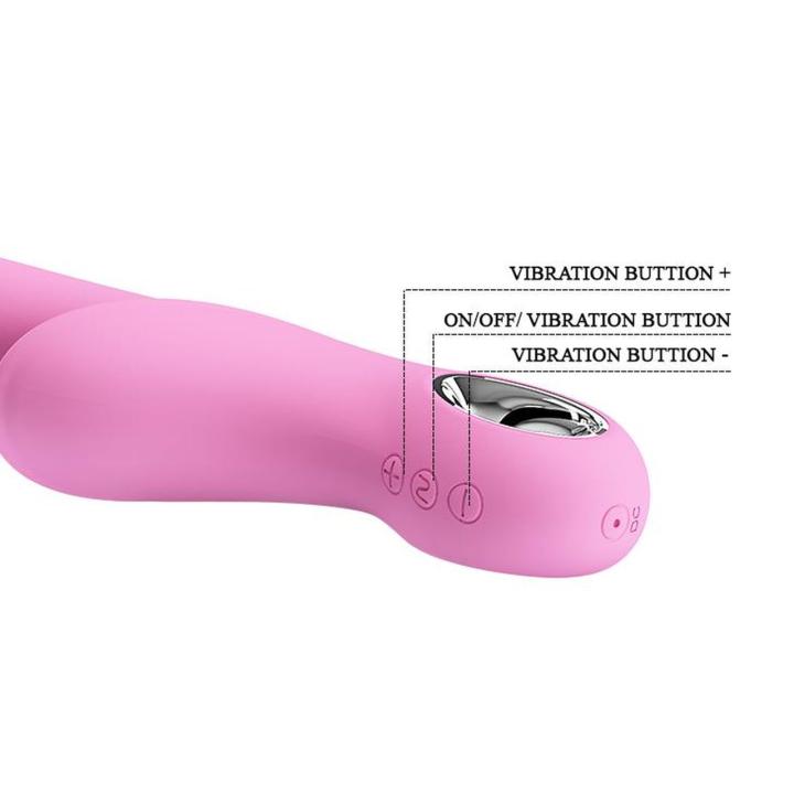Różowy wibrator króliczek USB do punktu G i łechtaczki – silikon medyczny, 7 trybów