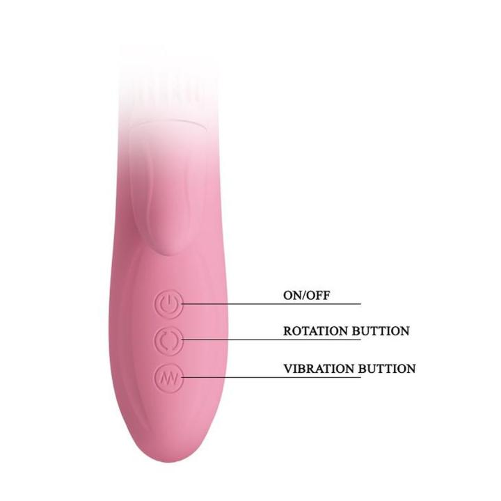 Wibrator punkt G z rotacją i stymulatorem łechtaczki USB 20,5 cm