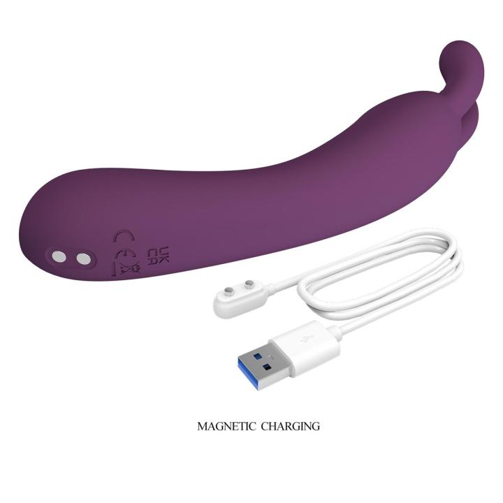 Silikonowy wibrator króliczek do punktu g 10 trybów ładowanie magnetyczne usb