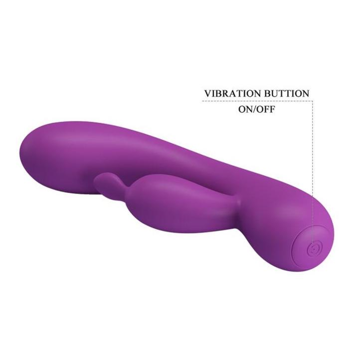 Wibrator do punktu G z króliczkiem 12 trybów, silikonowy, ładowanie USB