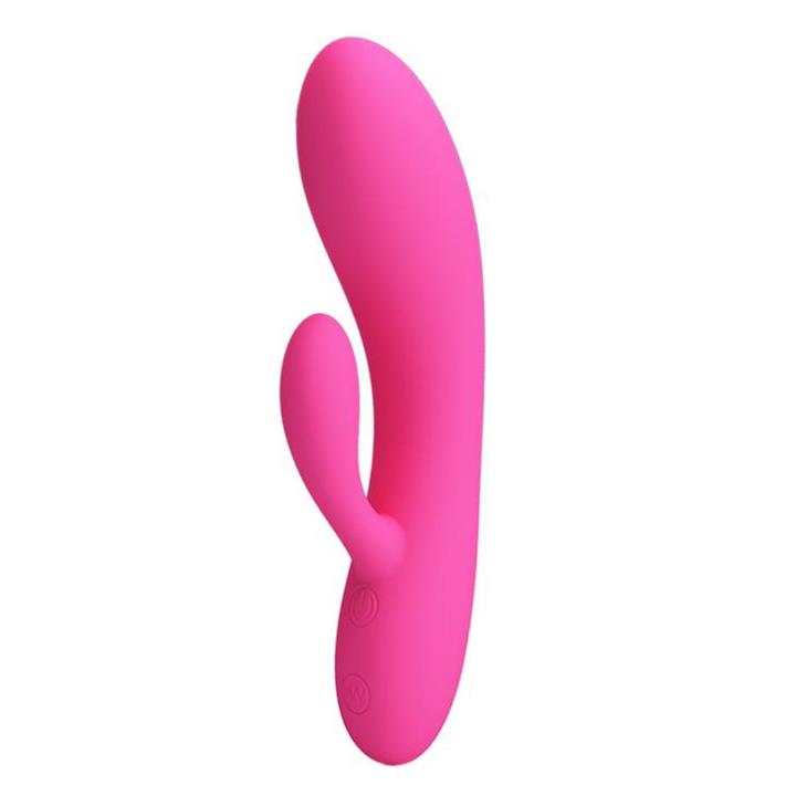 Różowy wibrator punktu g z masażerem łechtaczki 30 trybów usb