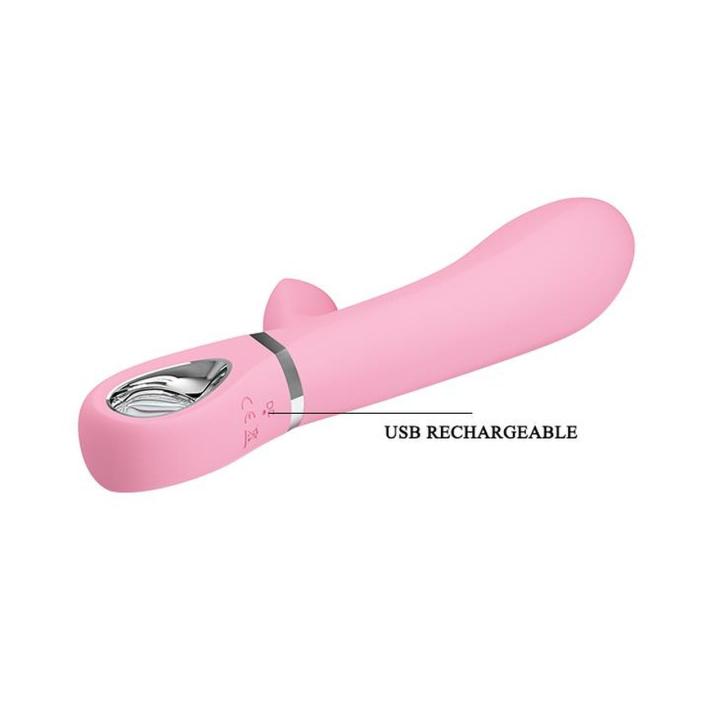 Wibrator króliczek do punktu G różowy 7 trybów ładowanie USB