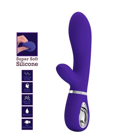Wibrator do punktu G z króliczkiem USB – 7 trybów wibracji, silikonowy